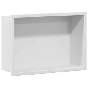 vidaXL Suihkukuoppa valkoinen 30 x 20 x 9,5 cm Ruostumaton ter&auml;s