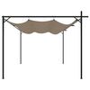 vidaXL Pergola sis&auml;&auml;nvedett&auml;v&auml; katto taupe 395x292x230 cm