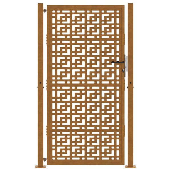 vidaXL Puutarhan portti 100x175 cm s&auml;&auml;nkest&auml;v&auml; ter&auml;s ristikuvio