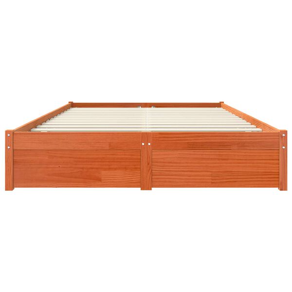 vidaXL S&auml;ngyn runko Vaha ruskea 120 x 200 cm Massiivinen m&auml;nty