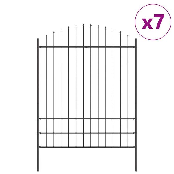 vidaXL Puutarha-aita 7 pcs Harmaa 170 x 225 cm Jauhemaalattu Ter&auml;s