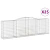 vidaXL Kaarevat kivikorit 25 kpl 400x50x120/140 cm galvanoitu rauta