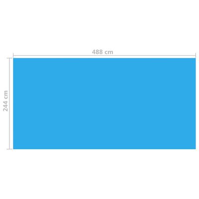 vidaXL Uima-altaan suoja sininen 488x244 cm PE
