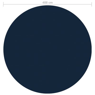vidaXL Kelluva uima-altaan PE-aurinkoenergiakalvo 488 cm sinimusta