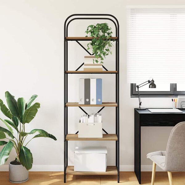 vidaXL Kirjahylly Artisan tammi 60 x 30 x 183 cm Tekninen puu