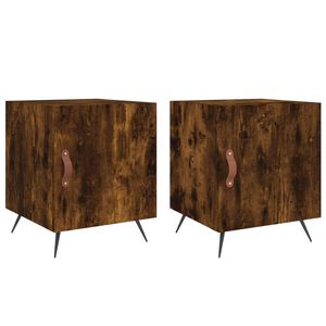 vidaXL Y&ouml;p&ouml;yd&auml;t 2 kpl savutammi 40x40x50 cm tekninen puu