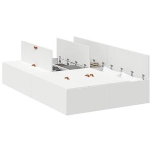 vidaXL S&auml;ilytystilallinen s&auml;ngynrunko Valkoinen 4FT Small Double