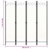 vidaXL 4-paneelinen tilanjakaja valkoinen 160x180 cm