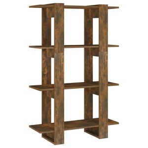 vidaXL Kirjahylly/tilanjakaja savutammi 80x30x123,5 cm