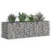 vidaXL Gabion Kohotettu Peti Hopea 180 x 60 x 55 cm Galvanoitu ter&auml;s