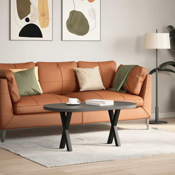 vidaXL Sohvapöydän jalat X-muotoiset 2 kpl musta 28x(42-43) cm teräs