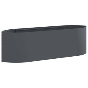 vidaXL Kohotettu Puutarhapes&auml; Antrasiitti 140 x 40 x 40 cm Ter&auml;s