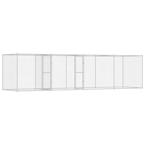 vidaXL Koiranh&auml;kki Hopea 800 x 200 x 200 cm Galvanoitu ter&auml;s