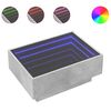 vidaXL Sohvap&ouml;yt&auml; LED-valoilla betoninharmaa 70x50x30 cm tekninen puu