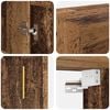 vidaXL Sein&auml;lle asennettava kaappi 2 pcs Vanha puu 69,5 x 34 x 90 cm