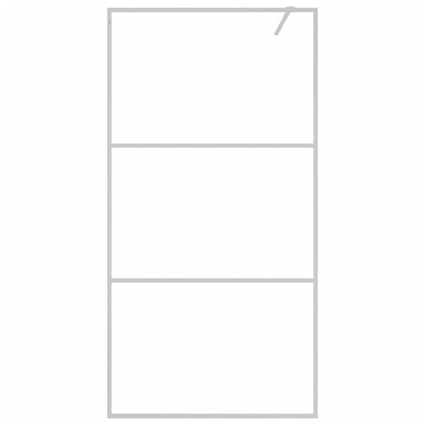 vidaXL Walk-in suihkusein&auml;ke hopea 100x195 cm kirkas ESG-lasi