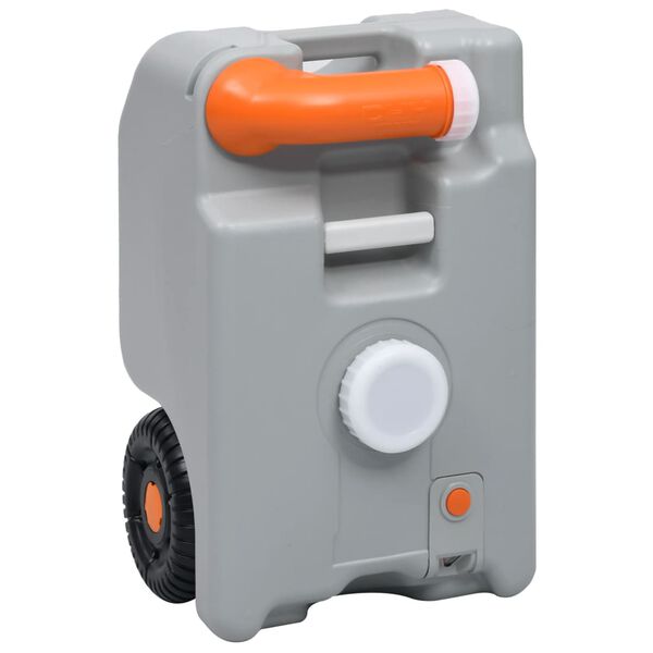 vidaXL Py&ouml;rill&auml; varustettu vesis&auml;ili&ouml; retkeilyyn 25 l harmaa