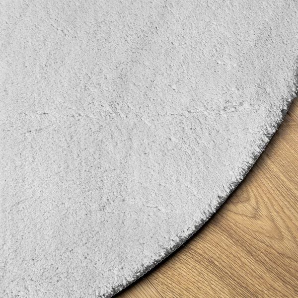vidaXL Matto HUARTE lyhytnukkainen ja pest&auml;v&auml; harmaa &Oslash; 80 cm
