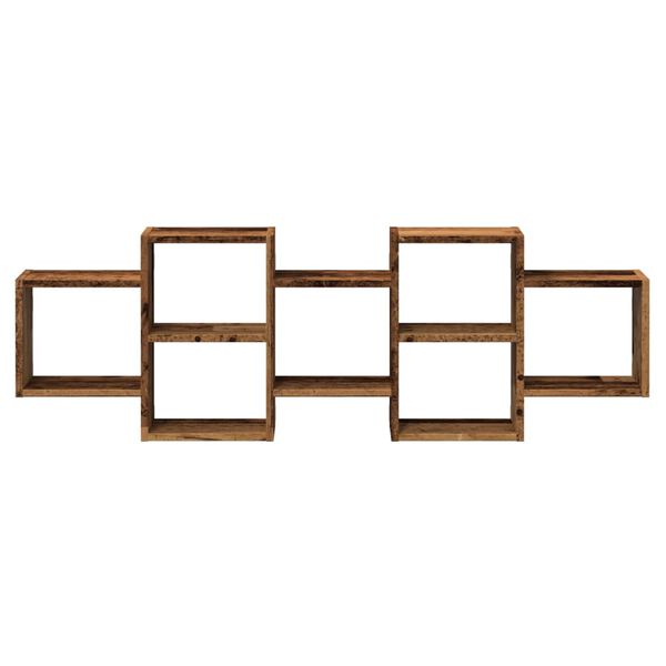 vidaXL Sein&auml;hylly vanha puu 129x18x42 cm tekninen puu