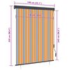vidaXL Ulkorullaverho 140x250 cm keltainen ja sininen