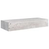 vidaXL Seinälaatikkohyllyt 2 kpl betoninharmaa 60x23,5x10 cm MDF