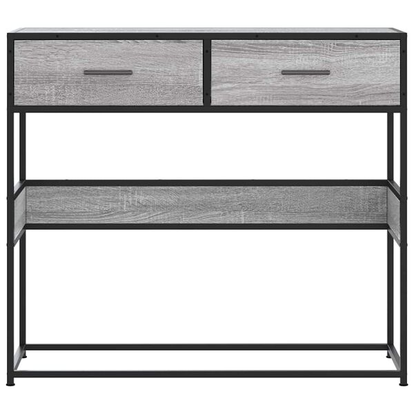 vidaXL Konsolipöytä harmaa Sonoma 90x35x80 cm tekninen puu