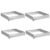 vidaXL Nurmireunus 4 kpl 100 x 100 x 20 cm Ter&auml;s Hopea