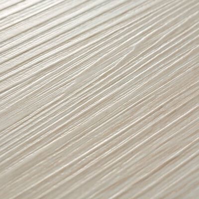 vidaXL Itsekiinnittyvä PVC-lattialankku 5,02 m² 2 mm Tammi Valkoinen