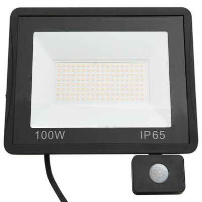 vidaXL LED-valonheitin sensorilla 100 W kylmä valkoinen