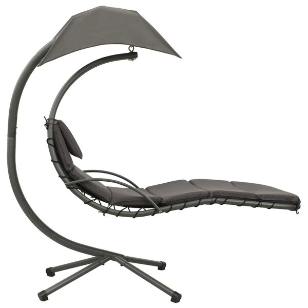 vidaXL Puutarhan riippukeinu harmaa 190x90x200 cm kangas