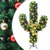 vidaXL Joulukaktus telineell&auml; ja LED-valoilla vihre&auml; 210 cm PVC
