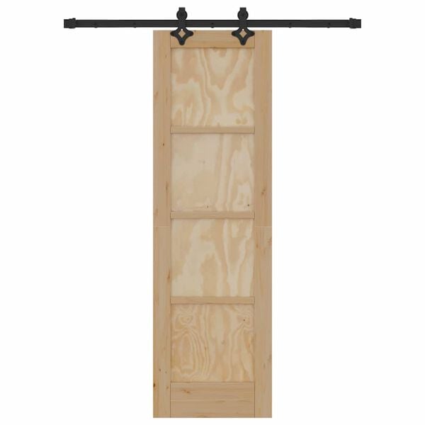 vidaXL Liukuovi ORKDAL Ruskea 61 x 198,5 cm Massiivinen m&auml;nty