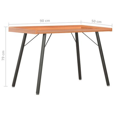 vidaXL Työpöytä 90x50x79 cm ruskea