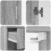 vidaXL Kylpyhuonekalustesetti ovella TULUM Harmaa Sonoma Tekninen puu
