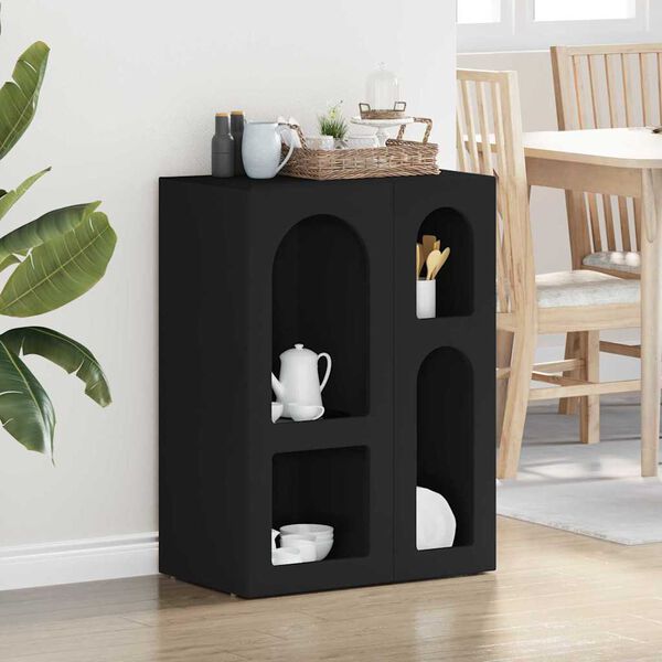 vidaXL Sivup&ouml;yt&auml; Musta 59 x 35 x 80.5 cm Tekninen puu