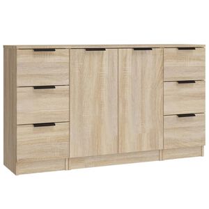 vidaXL Senkit 3 kpl Sonoma-tammi tekninen puu