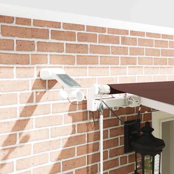 vidaXL Automaattimarkiisi LED ruskea 600x300 cm