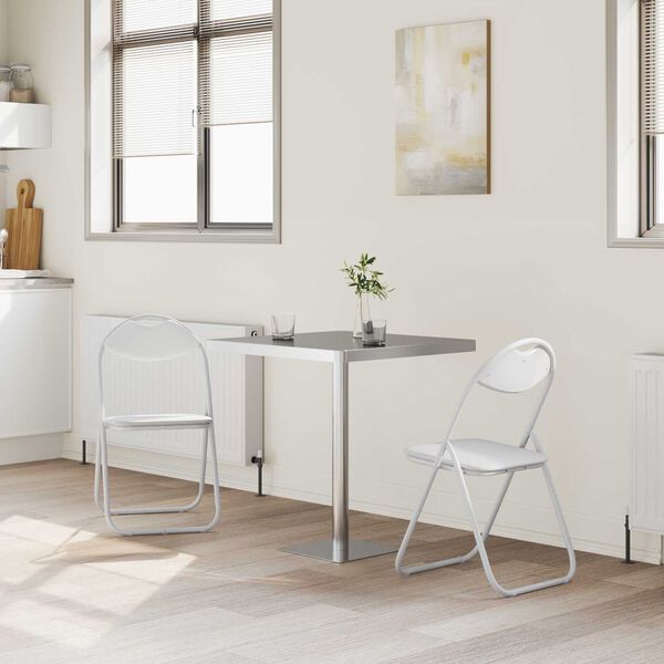 vidaXL Kangasl&auml;pp&auml;tuoli 2 pcs Valkoinen 48 x 43,5 x 81 cm