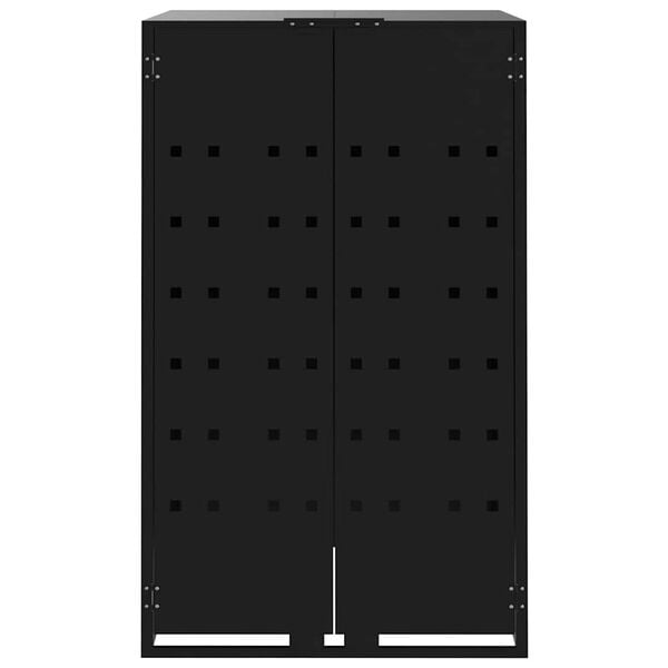 vidaXL Roskalaatikon säilytystila yhdelle musta 69x79x117 cm teräs