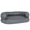 vidaXL Ergonominen vaahtomuovi koirans&auml;nky harmaa 60x42 cm keinonahka
