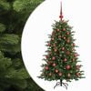 vidaXL Tekokuusi joulupalloilla 120 cm 150 LEDi&auml; L&auml;mpim&auml;n Valkoinen