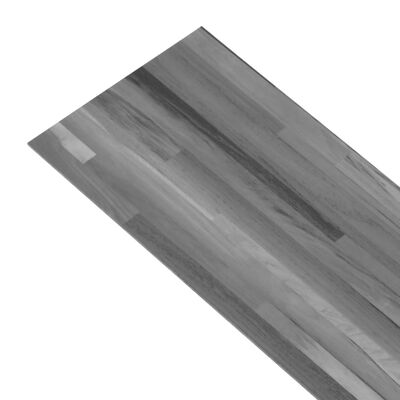 vidaXL PVC-lattialankut 4,46 m² 3 mm itseliimautuva raidallinen harmaa