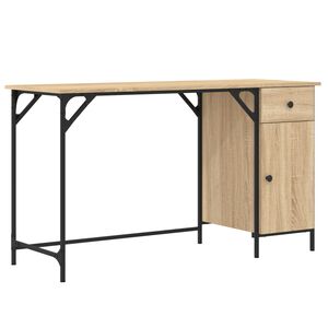 vidaXL Ty&ouml;p&ouml;yt&auml; Sonoma-tammi 131x48x75 cm tekninen puu