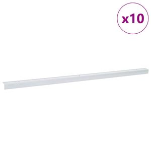 vidaXL Porrasaskelmien reunalistat 10 kpl Hopea 67 x 3 x 2 cm Alumiini