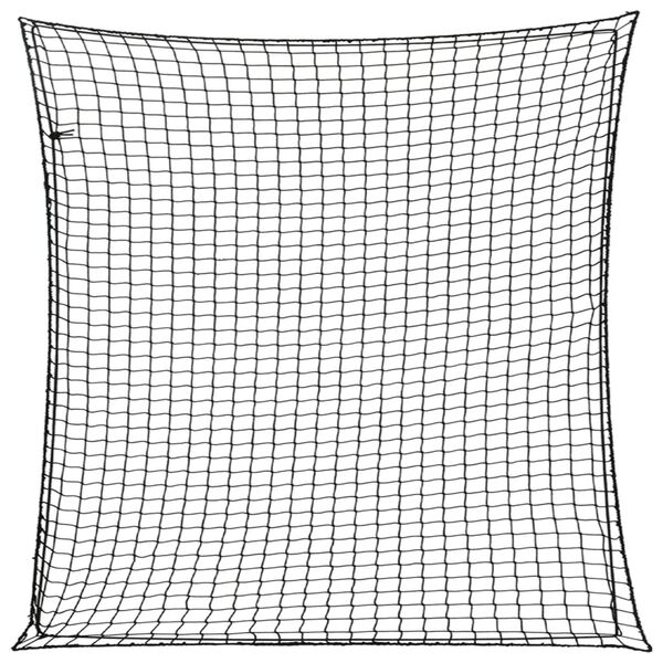 vidaXL Per&auml;k&auml;rryn verkko joustavalla k&ouml;ydell&auml; musta 3x3 m PP