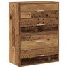 vidaXL Kaapit 4 laatikkoa 2 kpl vanha puu 60x31x40 cm teknillinen puu