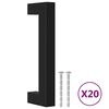 vidaXL Kaapin kahvat 20 kpl musta 96 mm ruostumaton ter&auml;s