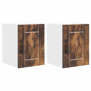 vidaXL Sein&auml;kaappi LUCCA 2 pcs Savutammi 30 x 31 x 40 cm Tekninen puu