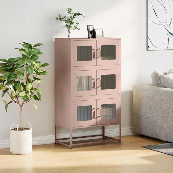vidaXL Highboard Pinkki 68x39x123 cm Teräs