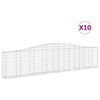 vidaXL Kaarevat kivikorit 10 kpl 400x30x80/100 cm galvanoitu rauta